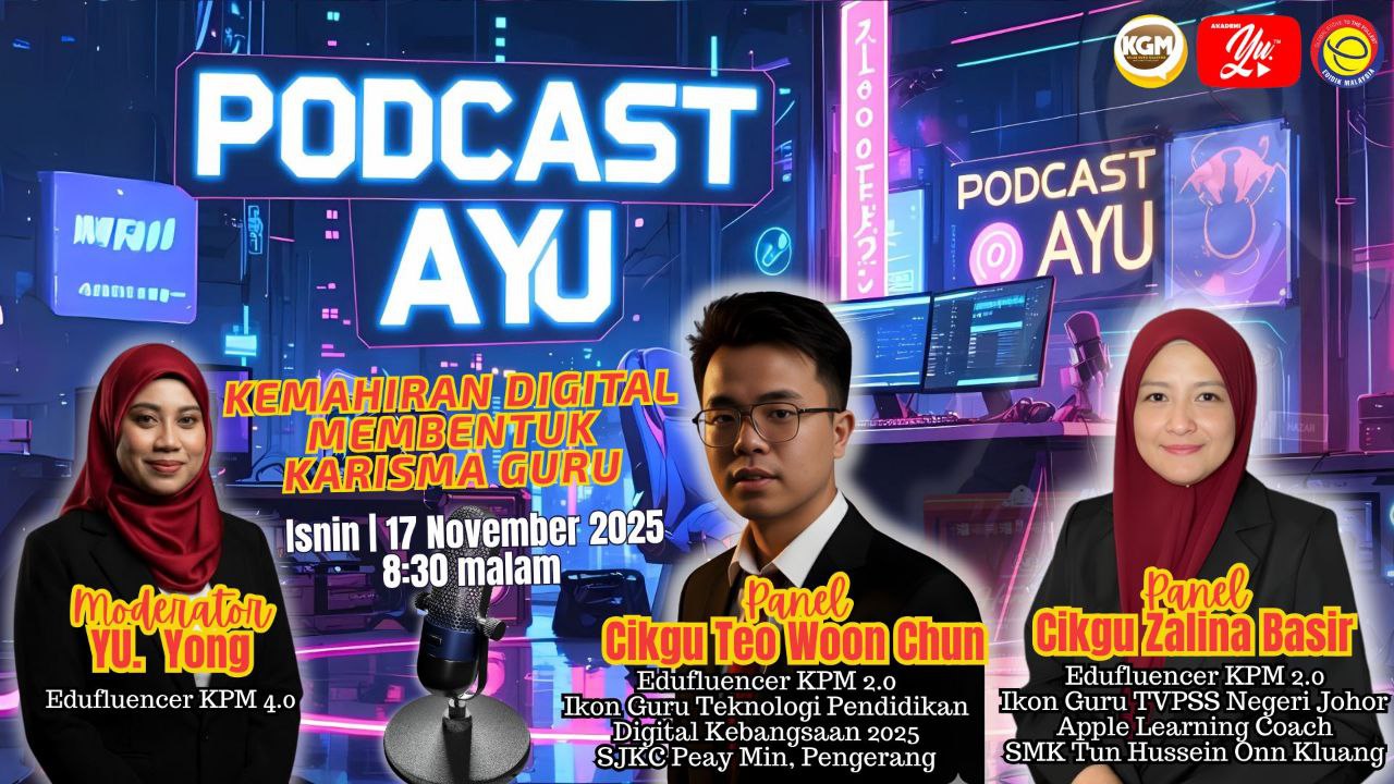 🔴 [LIVE] PODCAST AYU #14 : KEMAHIRAN DIGITAL MEMBENTUK KARISMA GURU